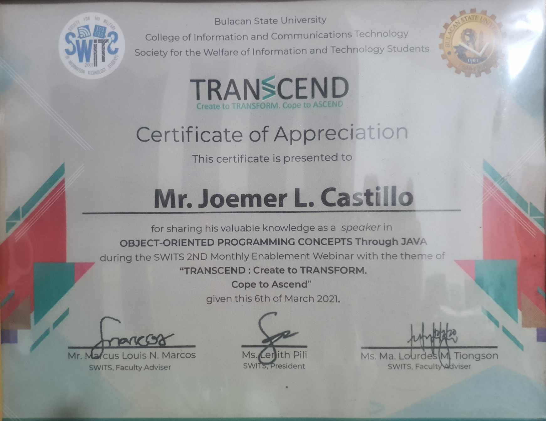 Certificate of Appreciation_Transcend