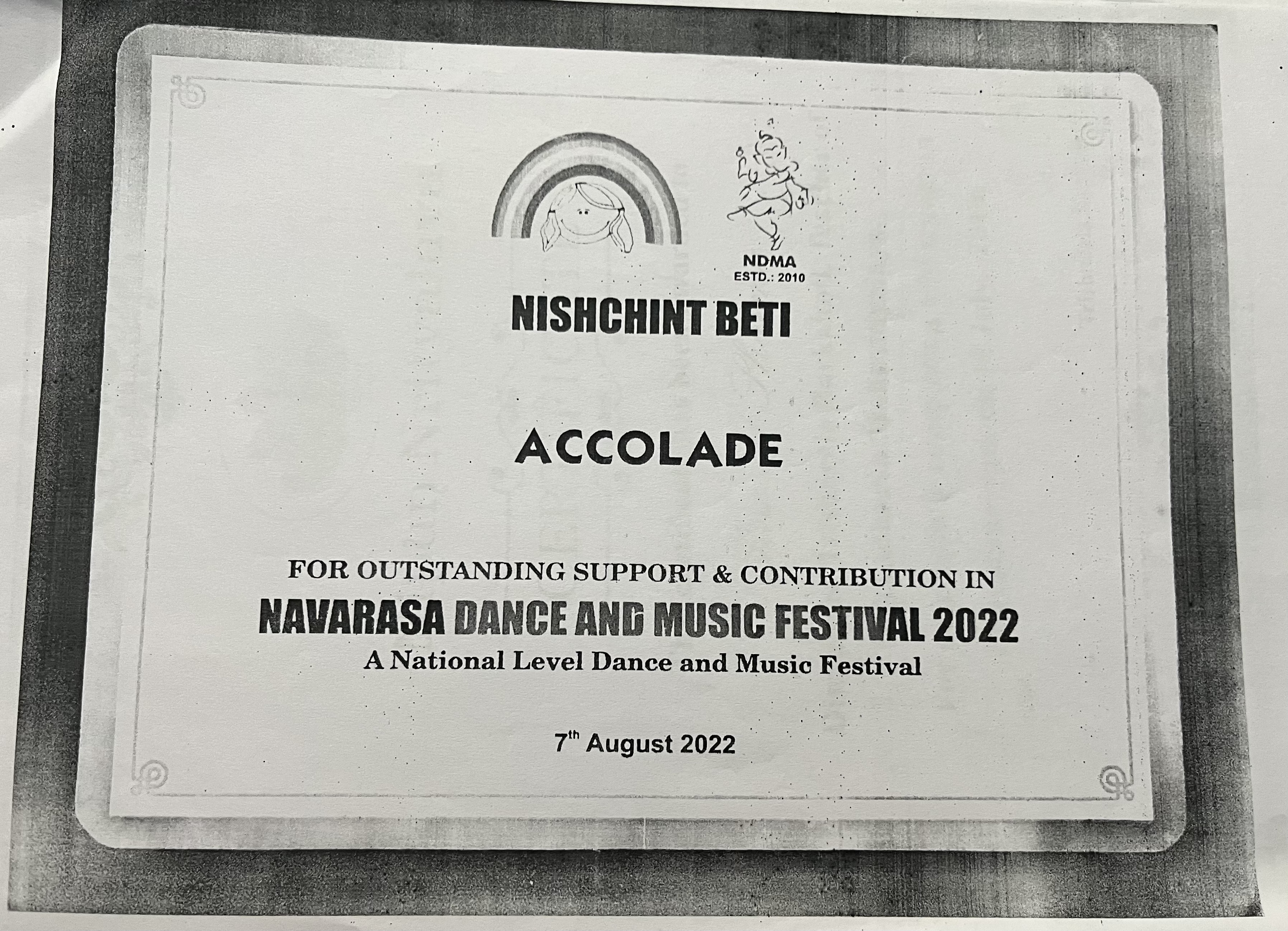 Nishchint Beti Accolade